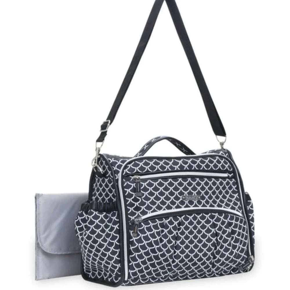 Bananafish Studio Backpack Diaper Bag Black Triple Go Duffle Adjustable Straps
